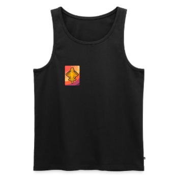 Ancient Astronaut Theory Quimbaya Airplane - Men's Premium Organic Tank Top - black - Front - AI Model Male 178 light (178cm)