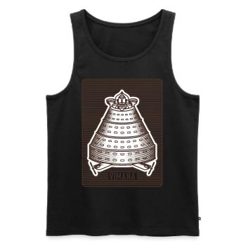 Ancient Astronaut Theorie Vimana Tempel - Männer Premium Bio Tank Top - Schwarz - Vorne - AI Model Male 178 light (178cm)