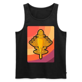 Ancient Astronaut Theorie Quimbaya Flugzeug - Männer Premium Bio Tank Top - Schwarz - Vorne - AI Model Male 178 light (178cm)