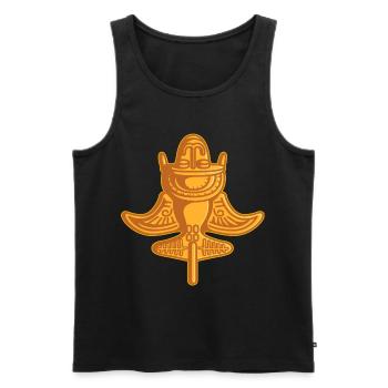 Théorie des anciens astronautes Quimbaya Avion - Débardeur bio Premium Homme - noir - Devant - Michal (187cm)