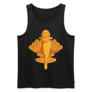 Théorie des anciens astronautes Quimbaya Avion - Débardeur bio Premium Homme - noir - Devant - Michal (187cm)