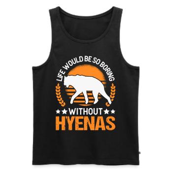 La vie serait si ennuyeuse sans Hyenas Hyena - Débardeur bio Premium Homme - noir - Devant - Michal (187cm)