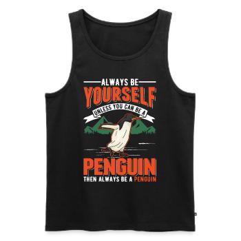 Pingouin Cadeau Pingouin - Débardeur bio Premium Homme - noir - Devant - Michal (187cm)