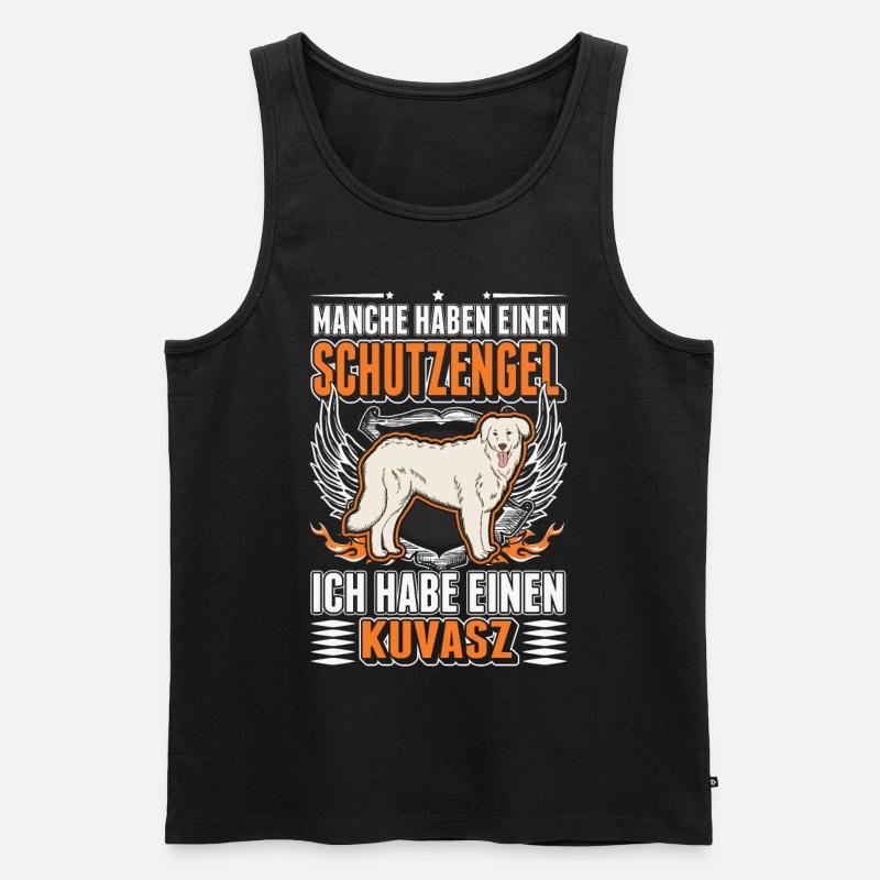 Kuvasz Schutzengel Kuvasz Engel - Männer Premium Bio Tank Top - Schwarz