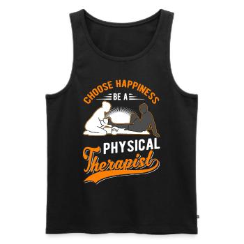 Physiotherapist Physiotherapy Physio - Men's Premium Organic Tank Top - black - Front - Michal (187cm)