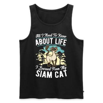 Siamese Cat Siamese Cat Siamese Cat - Men's Premium Organic Tank Top - black - Front - AI Model Male 178 light (178cm)