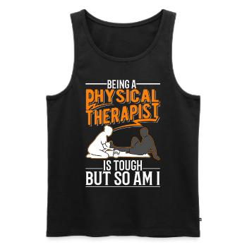 Physiotherapist Physiotherapy Physio - Men's Premium Organic Tank Top - black - Front - Michal (187cm)