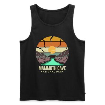 Souvenir Höhle Kentucky Mammoth Cave Nationalpark - Männer Premium Bio Tank Top - Schwarz - Vorne - Michal (187cm)