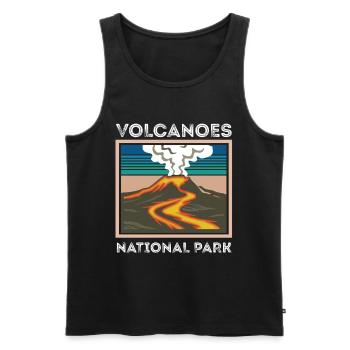 Vulkan Souvenir Nationalpark Hawaii Volcano Island - Männer Premium Bio Tank Top - Schwarz - Vorne - AI Model Male 178 light (178cm)