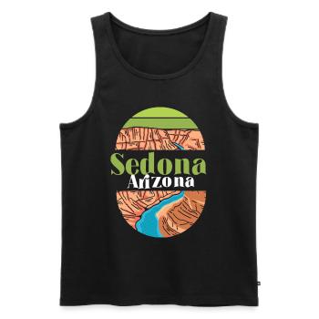 Arizona Sedona National Park Canyon Camping - Débardeur bio Premium Homme - noir - Devant - Michal (187cm)