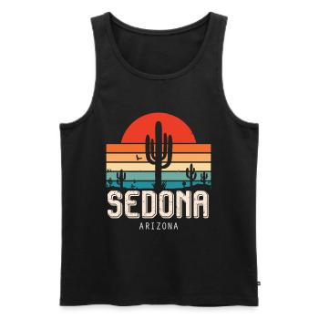 Sedona Schlucht Nationalpark Andenken Arizona - Männer Premium Bio Tank Top - Schwarz - Vorne - AI Model Male 178 light (178cm)