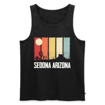 Sedona Arizona National Park Cactus Souvenir Campin - Débardeur bio Premium Homme - noir - Devant - Michal (187cm)