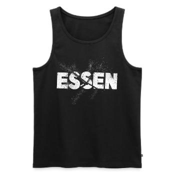 Essen Allemagne City Font Grunge Splash - Débardeur bio Premium Homme - noir - Devant - Michal (187cm)