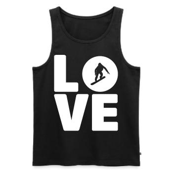 Snowboarding gift idea for snowboarders Snowboar - Men's Premium Organic Tank Top - black - Front - Michal (187cm)