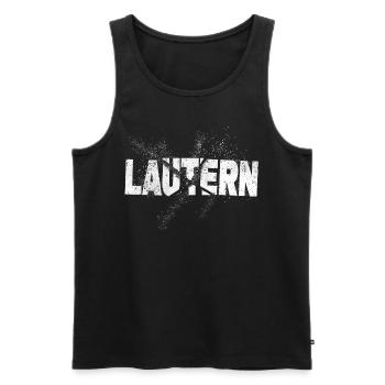 Kaiserslautern Deutschland Schrift Grunge Splash - Männer Premium Bio Tank Top - Schwarz - Vorne - Michal (187cm)