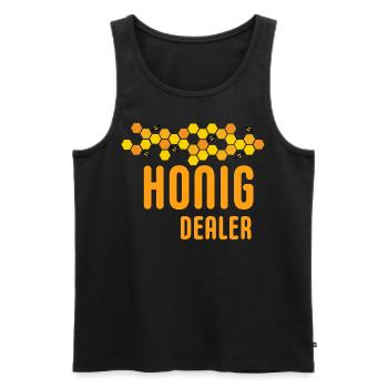 Apiculteur - Marchand de miel - Apiculture Abeilles - Débardeur bio Premium Homme - noir - Devant - AI Model Male 178 light (178cm)