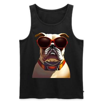Colorbulls Conti Bulldoggen Continental Bulldogs - Männer Premium Bio Tank Top - Schwarz - Vorne - AI Model Male 178 light (178cm)