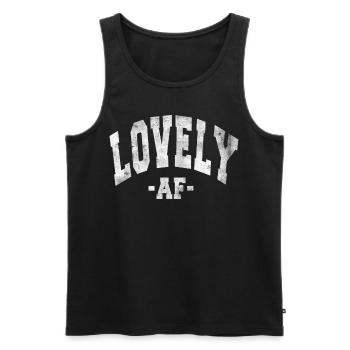 BELLE AF, JOUR DE LA SAINT-VALENTIN EN DISANT HOMMES FEMMES - Débardeur bio Premium Homme - noir - Devant - AI Model Male 178 light (178cm)