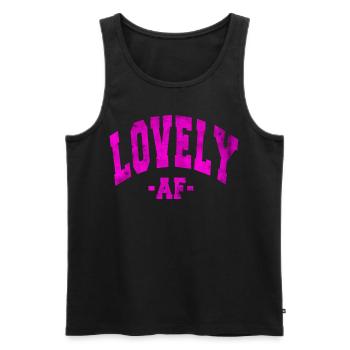 BELLE AF, JOUR DE LA SAINT-VALENTIN EN DISANT HOMMES FEMMES - Débardeur bio Premium Homme - noir - Devant - AI Model Male 178 light (178cm)