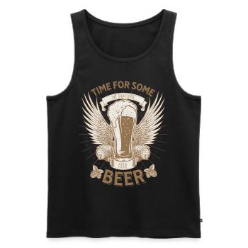 Time For Some Beer - Men's Premium Organic Tank Top - black - Front - AI Model Male 178 light (178cm)