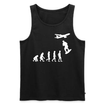 Skysurfing Skydiving Skydiver Evolution - Men's Premium Organic Tank Top - black - Front - AI Model Male 178 light (178cm)