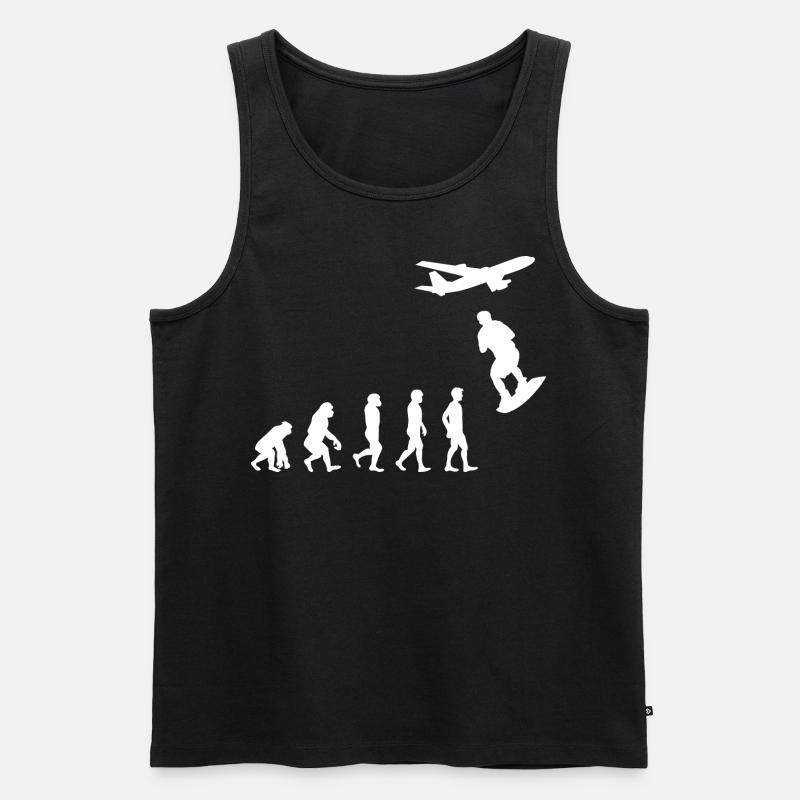 Skysurf Parachutisme Parachutisme Evolution - Débardeur bio Premium Homme - noir