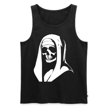 Der Reiz der Dunkelheit Unheilige Nonne, Gotik und Oc - Männer Premium Bio Tank Top - Schwarz - Vorne - AI Model Male 178 light (178cm)