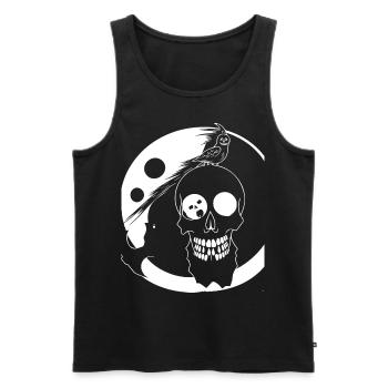 Horror Skull Skull Art Skull Gothic Heavy Metal - Men's Premium Organic Tank Top - black - Front - Michal (187cm)