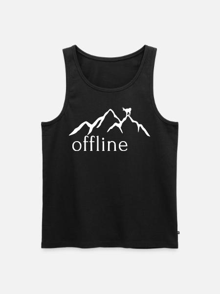 Hiking and mountain with chamois - Men's Premium Organic Tank Top - black