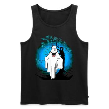 Halloween Gespenst Geist Geister - Männer Premium Bio Tank Top - Schwarz - Vorne - Michal (187cm)