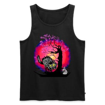 Halloween Cat Cats Mouse Mice - Men's Premium Organic Tank Top - black - Front - AI Model Male 178 light (178cm)