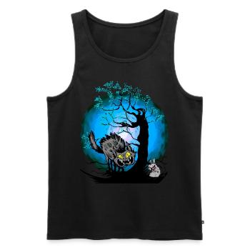 Halloween Cat Cats Mouse - Men's Premium Organic Tank Top - black - Front - AI Model Male 178 light (178cm)