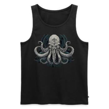 Cthulhu Lord and Savior Monster Horror T-Shirt - Männer Premium Bio Tank Top - Schwarz - Vorne - AI Model Male 178 light (178cm)