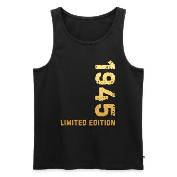 80. Geburtstag 1945 Limited Edition - Männer Premium Bio Tank Top - Schwarz - Vorne - Michal (187cm)
