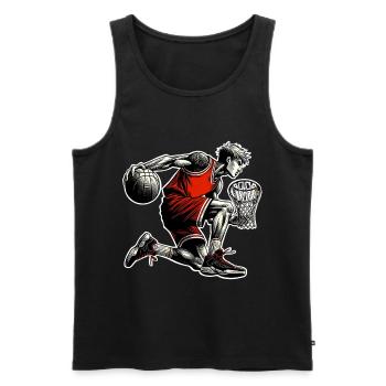 Basket-ball Joueurs de basket-ball - Débardeur bio Premium Homme - noir - Devant - Michal (187cm)