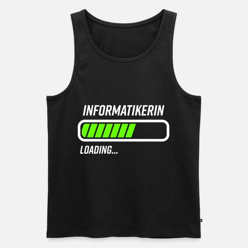 Informatikerin Loading Ladebalken - Männer Premium Bio Tank Top - Schwarz