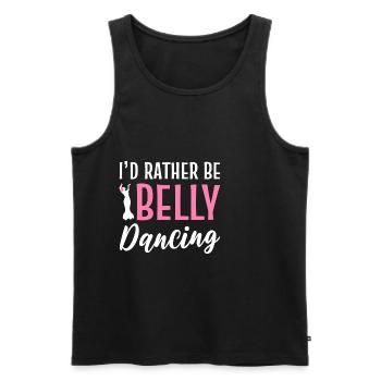Rather Belly Dancing Entertainer Gift - Men's Premium Organic Tank Top - black - Front - AI Model Male 178 light (178cm)