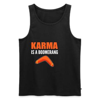 Karma Boomerang Sarcastic Person Poison - Men's Premium Organic Tank Top - black - Front - Michal (187cm)