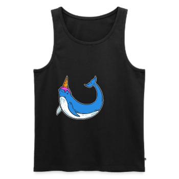 Eiscreme Narwhal Naschkatze Gift - Männer Premium Bio Tank Top - Schwarz - Vorne - AI Model Male 178 light (178cm)