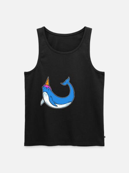 Eiscreme Narwhal Naschkatze Gift - Männer Premium Bio Tank Top - Schwarz