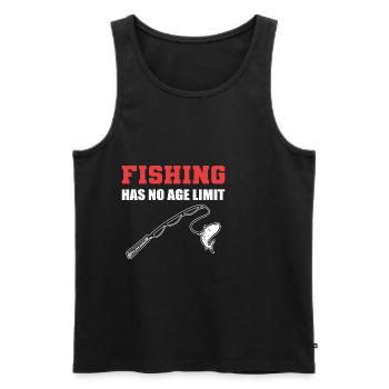 Das Fischen hat kein Alter Angelkapitän Geschenk - Männer Premium Bio Tank Top - Schwarz - Vorne - Michal (187cm)