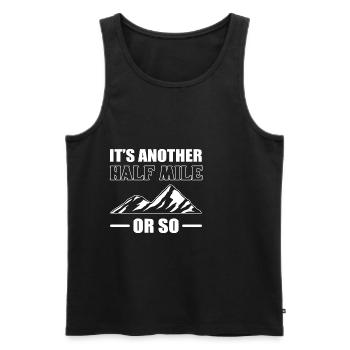 Another half mile travel guide gift - Men's Premium Organic Tank Top - black - Front - Michal (187cm)
