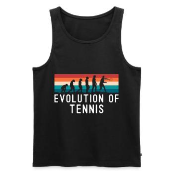 Tennis Player Tennis Elbow Serve - Men's Premium Organic Tank Top - black - Front - AI Model Male 178 light (178cm)