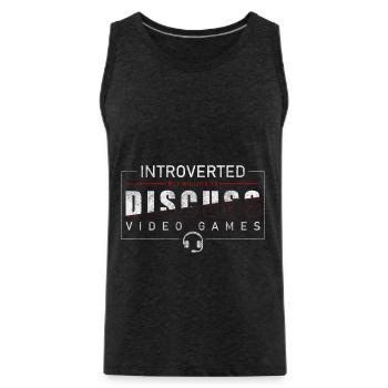 Zocker PC Masterrace Streaming - Men's Premium Organic Tank Top - charcoal grey - Front - Alexander (188cm)