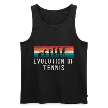 Tennisspieler Sport Netz Vorhand - Männer Premium Bio Tank Top - Schwarz - Vorne - AI Model Male 178 light (178cm)