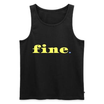 All Well Statement Irony Minimal Saying - Men's Premium Organic Tank Top - black - Front - AI Model Male 178 light (178cm)