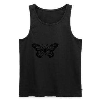 Butterfly butterfly abstract art tattoo - Men's Premium Organic Tank Top - black - Front - Michal (187cm)
