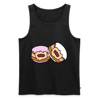 Berliner Krapfen Pfannkuchen Marmelade - Männer Premium Bio Tank Top - Schwarz - Vorne - AI Model Male 178 light (178cm)