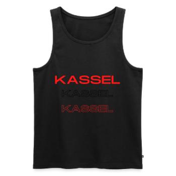 Kassel - Männer Premium Bio Tank Top - Schwarz - Vorne - Michal (187cm)