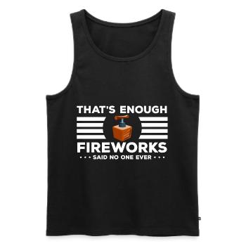 Pyro Football Feu d’artifice - Débardeur bio Premium Homme - noir - Devant - Michal (187cm)
